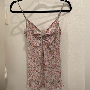 Blue floral summer dress